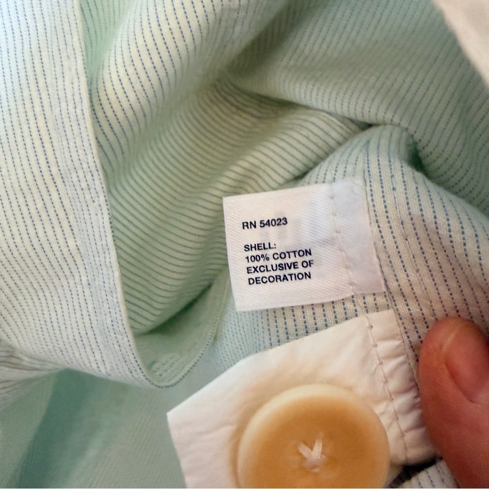 Vintage gap pinstripe cotton blazer white and blue L - Picture 5 of 5